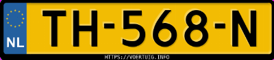 Kenteken afbeelding van TH568N, bruine BMW 318D Touring