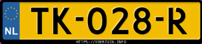 Kenteken afbeelding van TK028R, grijze BMW 328I Touring