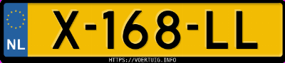Kenteken afbeelding van X168LL, zwarte BMW 520I