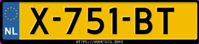 Kenteken afbeelding van X751BT, zwarte BMW 3 Series 318i Touring