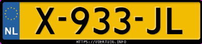 Kenteken afbeelding van X933JL, zwarte BMW 520E Sedan Business Edition Plus