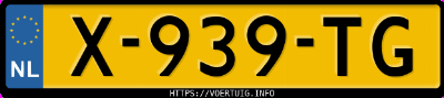 Kenteken afbeelding van X939TG, grijze BMW 118I 5-Deurs Business Edition