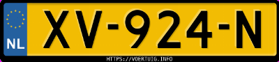 Kenteken afbeelding van XV924N, blauwe BMW I3 120ah