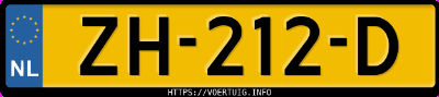 Kenteken afbeelding van ZH212D, blauwe BMW 118I Sportshatch