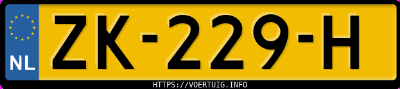 Kenteken afbeelding van ZK229H, zwarte BMW 318I Touring