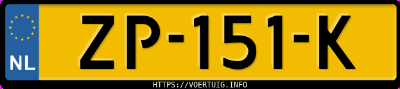 Kenteken afbeelding van ZP151K, zwarte BMW 7ER Reihe
