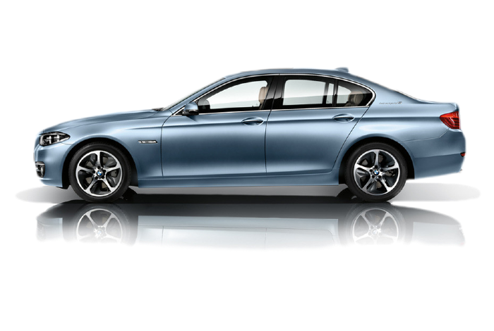 Afbeelding van 89XFR8, blauwe BMW Activehybrid 5 sedan