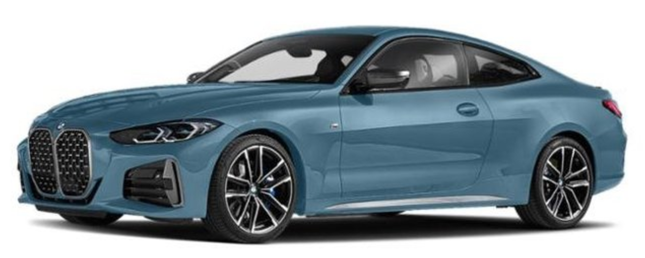 Afbeelding van N048TH, blauwe BMW M440I Xdrive Gran Coupé sedan