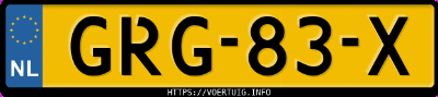 Kenteken afbeelding van GRG83X, groene Byd Seal Rwd
