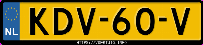 Kenteken afbeelding van KDV60V, zwarte Byd Dolphin 60 Kwh