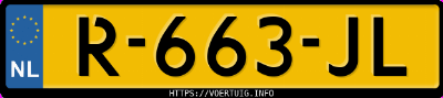 Kenteken afbeelding van R663JL, witte Byd Atto 3 Extended Range