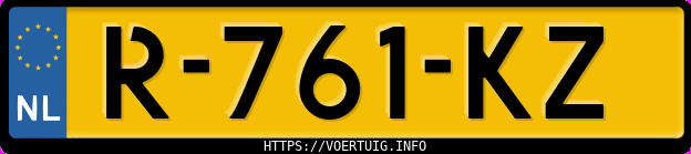 Kenteken afbeelding van R761KZ, rode Byd Atto 3 Extended Range