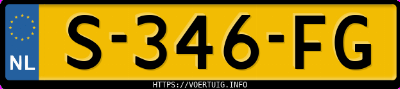 Kenteken afbeelding van S346FG, rode Byd Atto 3 Extended Range