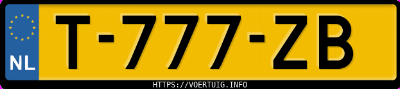 Kenteken afbeelding van T777ZB, grijze Byd Dolphin 60 Kwh
