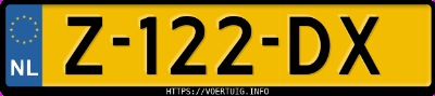 Kenteken afbeelding van Z122DX, witte Byd Atto 3 Extended Range