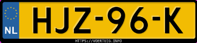 Kenteken afbeelding van HJZ96K, grijze Chery Tiggo 7