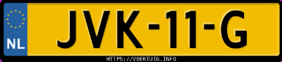 Kenteken afbeelding van JVK11G, grijze Chery TIGGO7
