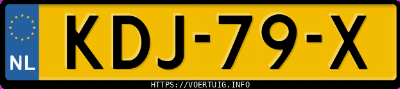 Kenteken afbeelding van KDJ79X, grijze Chery TIGGO4 Hybrid