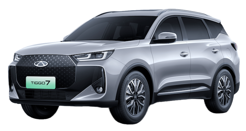 Afbeelding van JVK11G, grijze Chery TIGGO7 hatchback