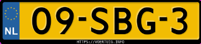 Kenteken afbeelding van 09SBG3, zwarte Citro&euml;n C1