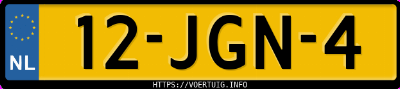 Kenteken afbeelding van 12JGN4, zwarte Citro&euml;n C3 Picasso