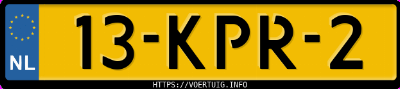 Kenteken afbeelding van 13KPR2, zwarte Citro&euml;n C3 Picasso