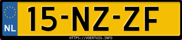 Kenteken afbeelding van 15NZZF, zwarte Citroen C2 1.1i