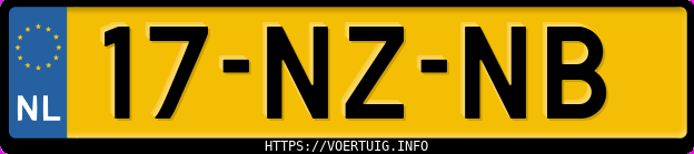 Kenteken afbeelding van 17NZNB, grijze Citroen C2 1.4i