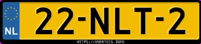 Kenteken afbeelding van 22NLT2, grijze Citro&euml;n Berlingo