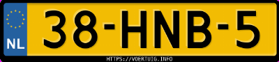 Kenteken afbeelding van 38HNB5, beige Citro&euml;n Berlingo 1.6i 16v