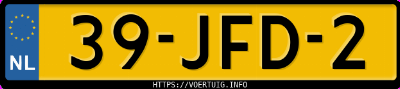 Kenteken afbeelding van 39JFD2, zwarte Citro&euml;n C1