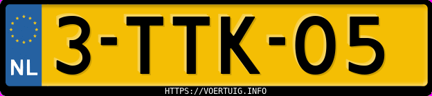 Kenteken afbeelding van 3TTK05, zwarte Citroën C1