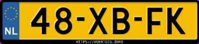 Kenteken afbeelding van 48XBFK, paarse Citroën U