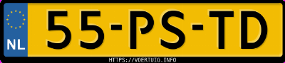 Kenteken afbeelding van 55PSTD, beige Citro&euml;n C3 1.4 Hdi