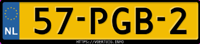 Kenteken afbeelding van 57PGB2, grijze Citro&euml;n DS3
