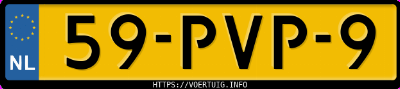 Kenteken afbeelding van 59PVP9, groene Citro&euml;n Berlingo