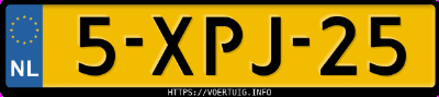 Kenteken afbeelding van 5XPJ25, grijze Citro&euml;n C3 1.2 -Vti 82