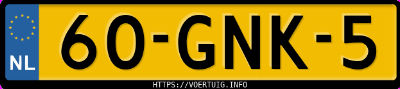 Kenteken afbeelding van 60GNK5, blauwe Citro&euml;n Berlingo