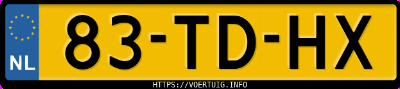 Kenteken afbeelding van 83TDHX, grijze Citro&euml;n C5 1.6 Hdi Break