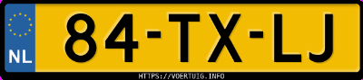 Kenteken afbeelding van 84TXLJ, zwarte Citro&euml;n C1 1.0i