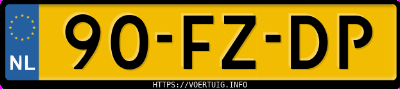 Kenteken afbeelding van 90FZDP, blauwe Citroën Saxo