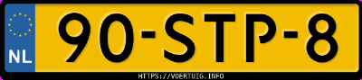 Kenteken afbeelding van 90STP8, grijze Citro&euml;n Berlingo