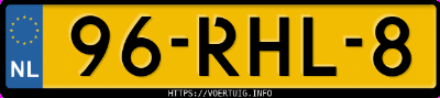 Kenteken afbeelding van 96RHL8, grijze Citroën C3