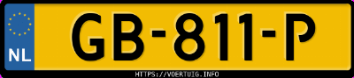 Kenteken afbeelding van GB811P, witte Citro&euml;n C4 Cactus 1.2 Stt