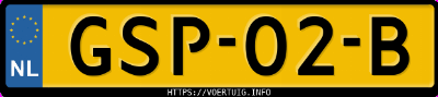 Kenteken afbeelding van GSP02B, witte Citroën C3