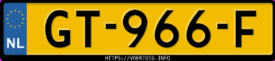 Kenteken afbeelding van GT966F, rode Citro&euml;n C1
