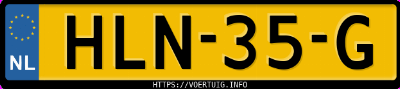 Kenteken afbeelding van HLN35G, grijze Citroën C5 X 1.6i