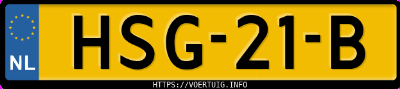 Kenteken afbeelding van HSG21B, zwarte Citroën C3 1.2 -Vti 82