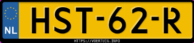 Kenteken afbeelding van HST62R, blauwe Citroën C5 X 1.6i
