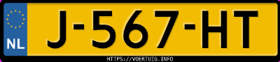 Kenteken afbeelding van J567HT, zwarte Citro&euml;n DS3